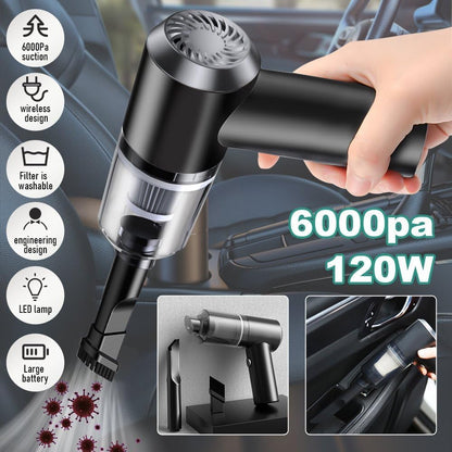TurboClean Portable Vacuum Cleaner for Car & Home, Powerful Suction