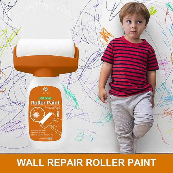 Wall Repair Roller Paint Application